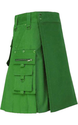 Green Fashion Utility Kilt