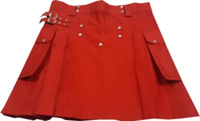 Red Mini Utility Kilt