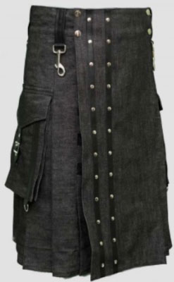 Heavy Utility Denim Kilt