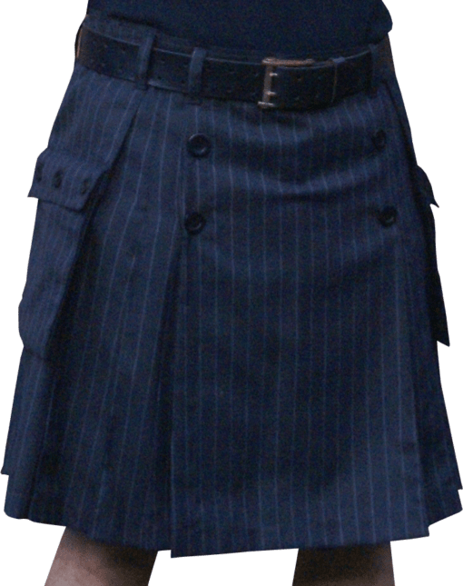 Vintage Charcoal Stripe Kilt Utility