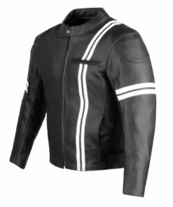 Iron Biker Motorcycle Leather Jacket With Armor Tilt