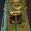 Green Fashion Leather Utility Kilt