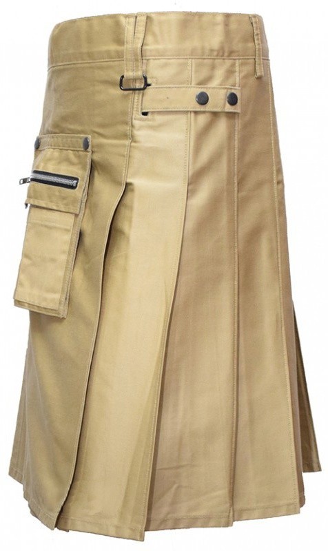 Heavy Duty Cargo Kilt | Beautiful Front Pocket | Real Metal Hardware