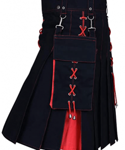 Black Red Hybrid Kilt