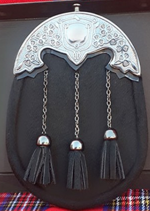 Black Calfskin Dress Sporran