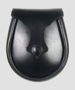 Black Leather Button Sporran
