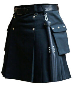 Navy Blue Scottish Fashion Utility Kilt